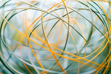 A mesmerizing arrangement of colorful wires intertwines, creating a captivating abstract vision