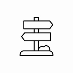 wayfinder path icon sign vector