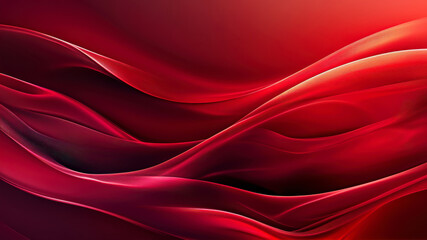 Soft Dark Red Silk Waves Flowing Gracefully Across a Serene Backdrop of Rich Color Tones