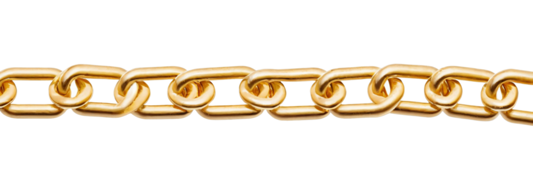 isolated gold chain