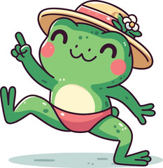 Naklejka premium Animals dancing illustration for kids