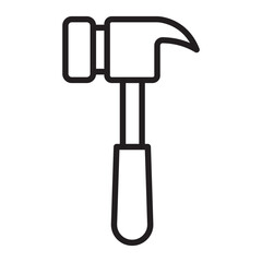 Hammer line icon.