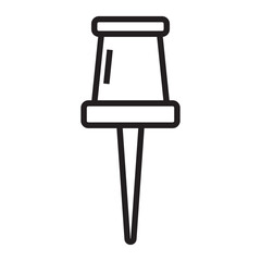 Pushpin line icon.