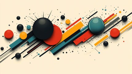 Obraz premium Abstract geometric design with vibrant colors.