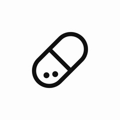 pill capsule icon sign vector