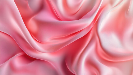 Obraz premium Abstract background of a semitransparent silk fabric of red color. Generative AI