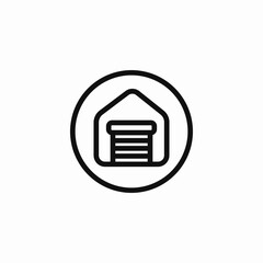 warehouse storage icon sign vector