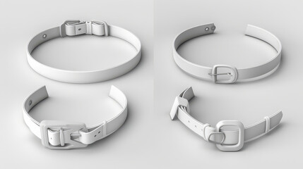 blank white dog collar