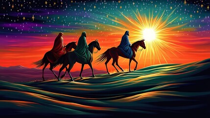 Journey of the Three Magi: Melchior, Caspar, and Balthasar