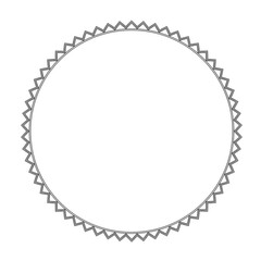 Round frame with geometric pattern for making stamps and patterns