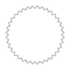 Round frame with geometric pattern for making stamps and patterns