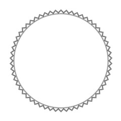 Round frame with geometric pattern for making stamps and patterns
