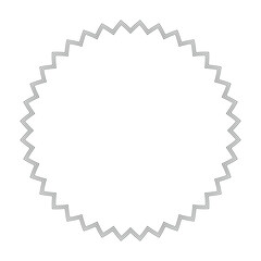 Round frame with geometric pattern for making stamps and patterns