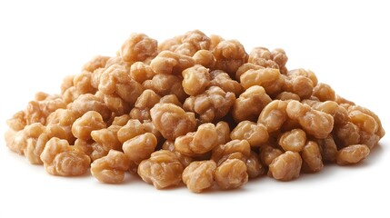 Fototapeta premium Food, Japanese Dish Natto, on White Background, Photo Realistic, Wallpaper, Cover and Screen for Smartphone, PC, Laptop, 9:16 and 16:9 Format