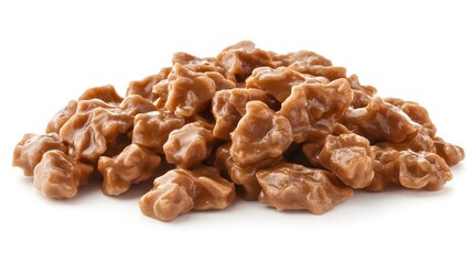 Obraz premium Food, Japanese Dish Natto, on White Background, Photo Realistic, Wallpaper, Cover and Screen for Smartphone, PC, Laptop, 9:16 and 16:9 Format