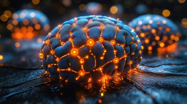 Abstract representation of a neural network.