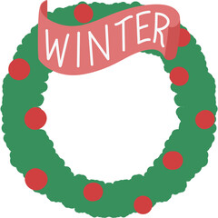 겨울 크리스마스 리스장식