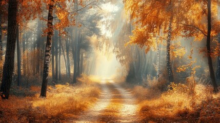 Autumn glory in New England. Stunning view of forest, mountains, and vibrant fall foliage from top of Kinsman Notch in the White Mountains of New Hampshire