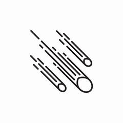 meteroite asteroid icon sign vector