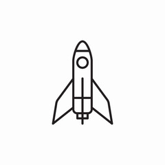 spaceship rocket icon sign vector