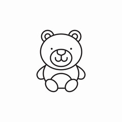 teddy bear icon sign vector