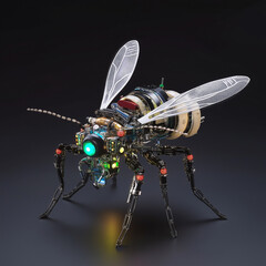 蠅のAIロボット。アンドロイド