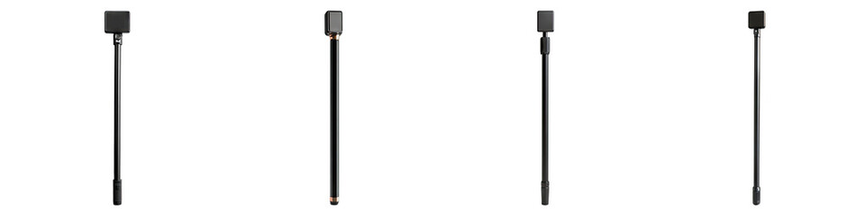 Selfie stick isolated on transparent background, Set of