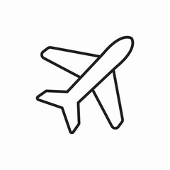 airplane landing icon sign vector