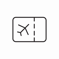 flight ticket icon sign vector