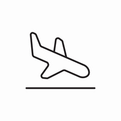 landing plane icon sign vector