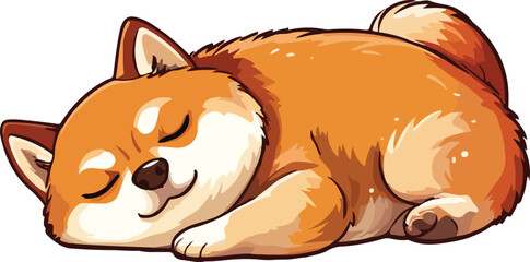 Shiba Inu Dog Vector Illustration