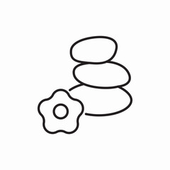massage stone icon sign vector
