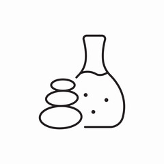 water bottle with rocks spa icon sign vector