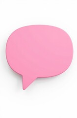 Pink bubble on white
