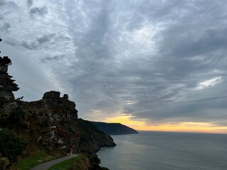 beautiful sunset on north Devon