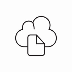 cloud document file icon sign vector