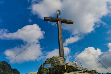 cross in the mountains