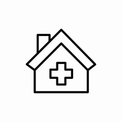 medicine building clinic icon sign vector