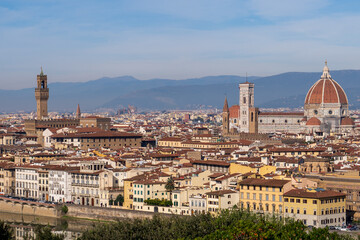 Obraz premium Florence, Italy - November 5, 2024: Florence cityscape and Cathedral of Santa Maria del Fiore