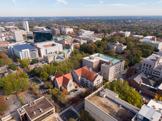 Obraz premium Daytime Drone Images of Downtown Raleigh North Carolina