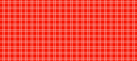 Red and white plaid fabric texture background