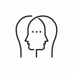 ambivalance human icon sign vector