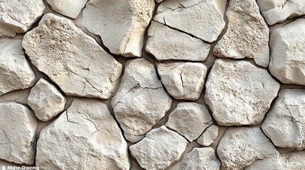 Obraz premium Close-up of a textured stone wall.