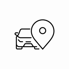 car location icon sign vector