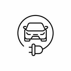 electric car energy plug icon sign vector