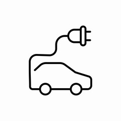 electric eco car icon sign vector
