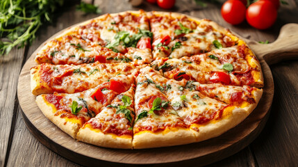 "Crafting the Perfect Pepperoni Pizza: Cheese and Veggie Toppings"

