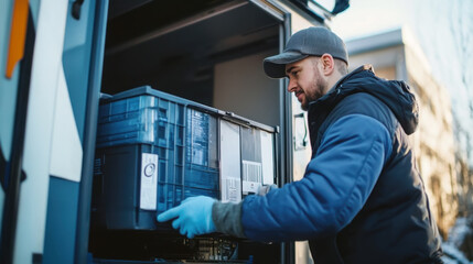 Sustainable e-waste management by technician in urban setting