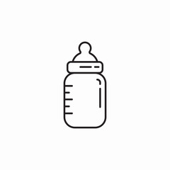 baby milk bottle icon sign vector