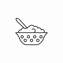 baby food bowl icon sign vector